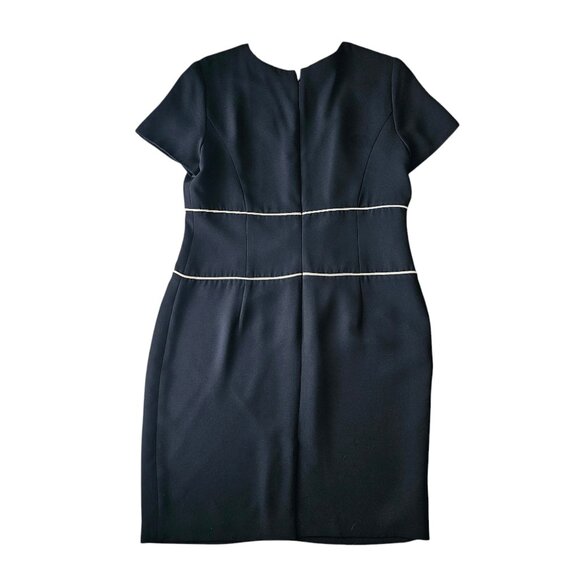 Women's Talbots Petites Minimal Monochrome Elegant Classic Dress - Picture 2 of 6